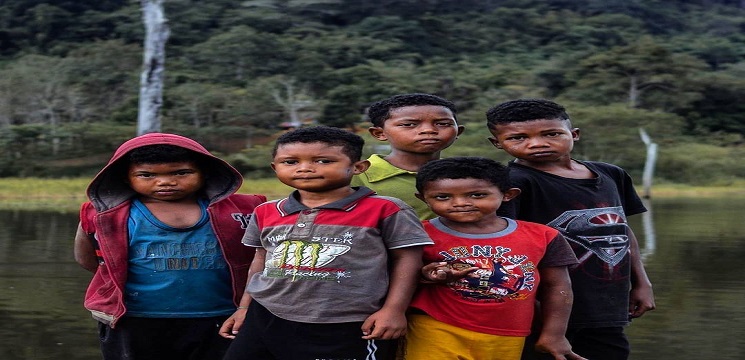 kanak-kanak orang asli hutan royal belum